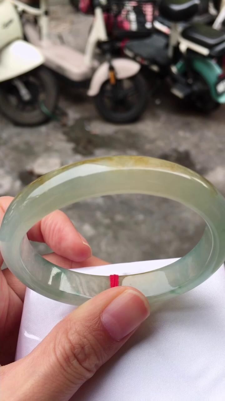 722340 54mm黃翡貴妃翡翠手鐲 (52-54)