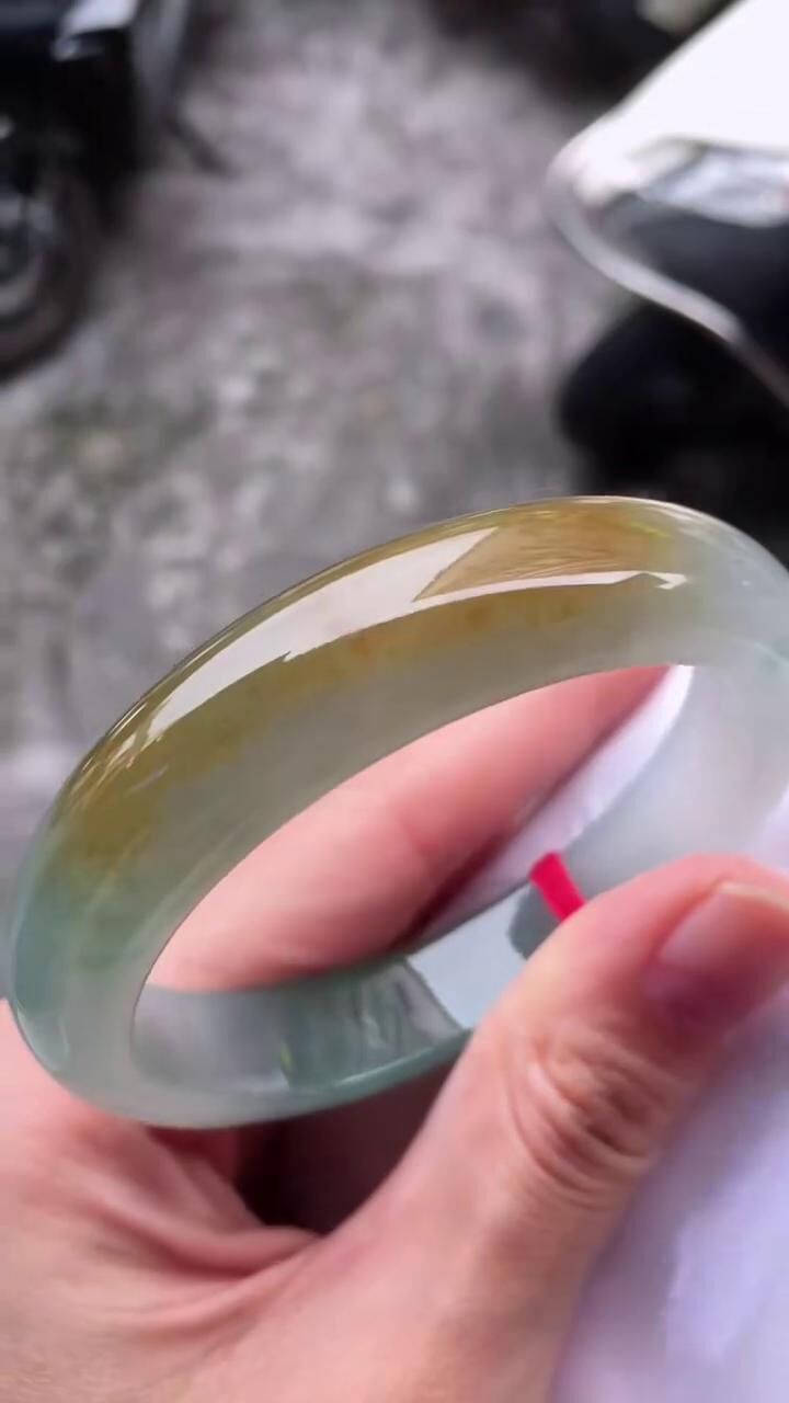 722341 54mm黃翡翡翠手鐲 (52-54)