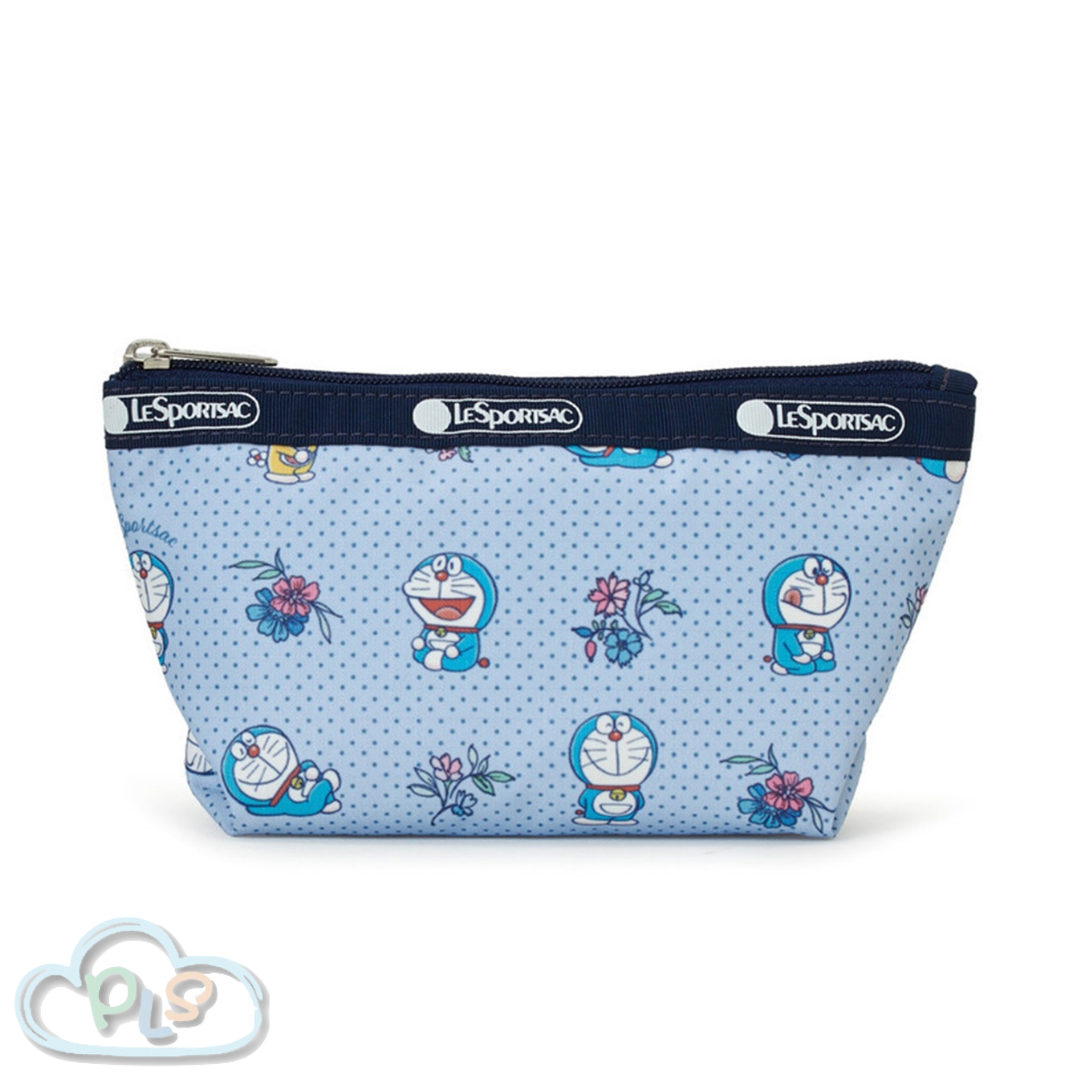 SLOAN 小號化妝包 多啦A夢 LeSportsac 花花+點點圖案 #12011-1