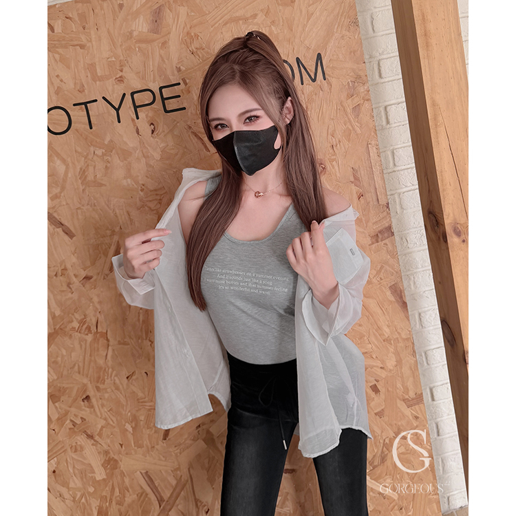 G2042 現貨「薄透襯外+背心SET」