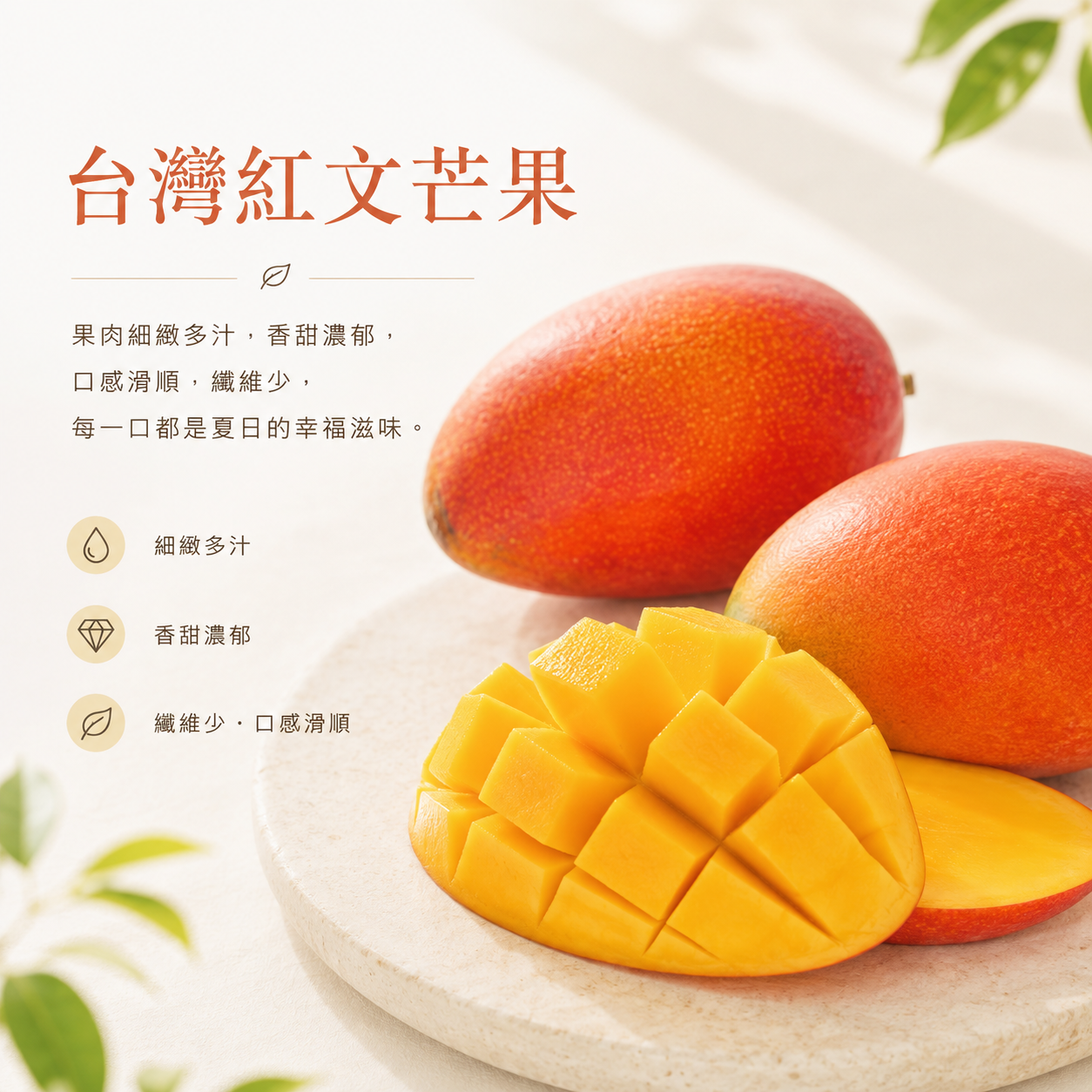 台灣紅文芒果(2個)