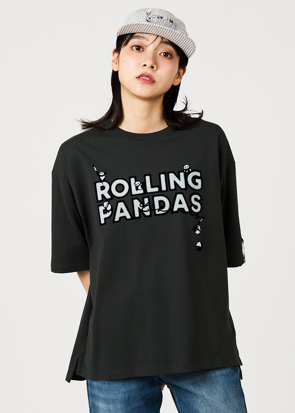 日本預訂 graniph GH Rolling Pandas Library | Oversized T-Shirt