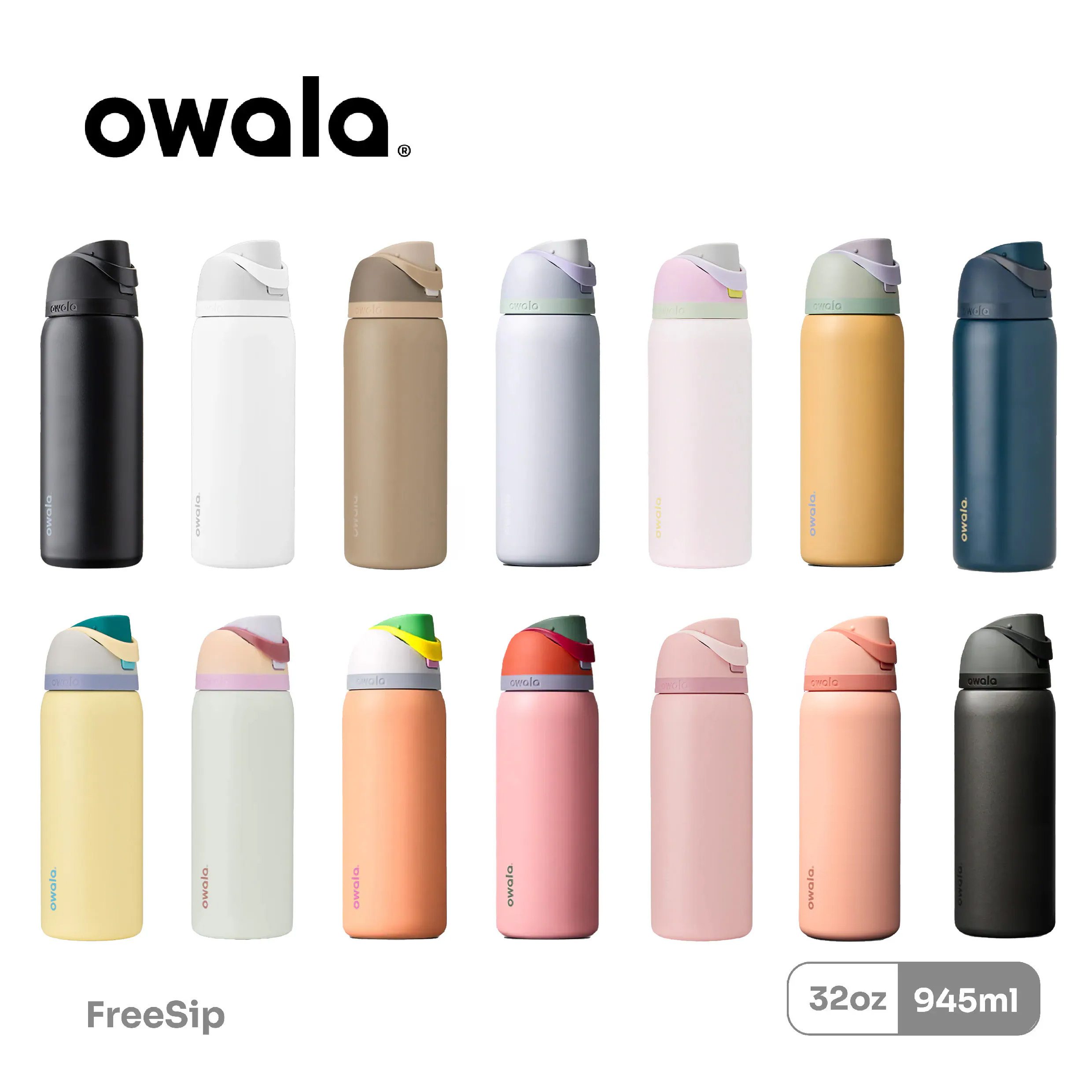 Owala® FreeSip 945ml / 32oz 不鏽鋼吸管保溫瓶