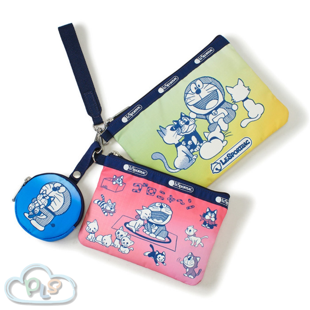 3件套裝附手腕帶收納包 多啦A夢 LeSportsac  #12017-1