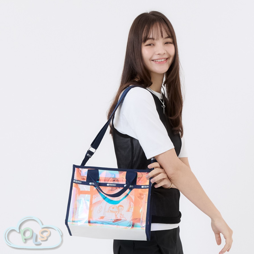 透明中型托特包（時光機） 多啦A夢 LeSportsac  #12019-1