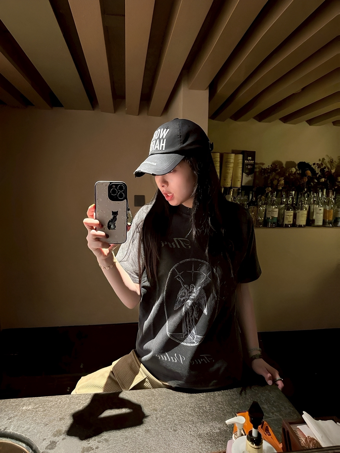 做舊 美式 自由 女神 短袖
