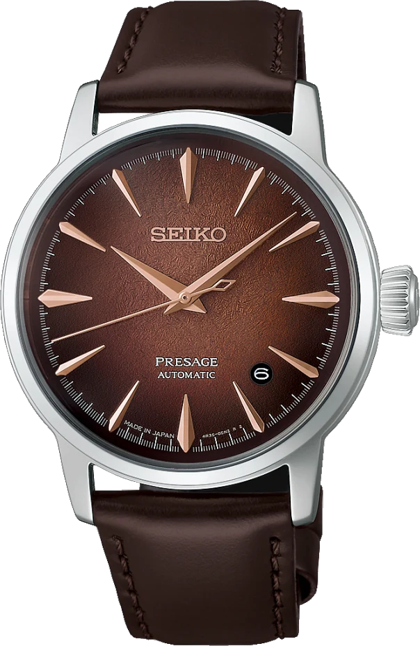 萬年鐘錶 - SEIKO Presage  調酒系列 碎冰紋理面盤經典機械錶 HCB003J1 / 4R35-04A0J   錶徑38.5MM