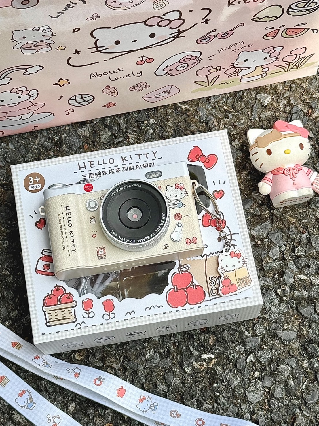 正版授權 HELLO KITTY CCD 翻轉螢幕 數位相機