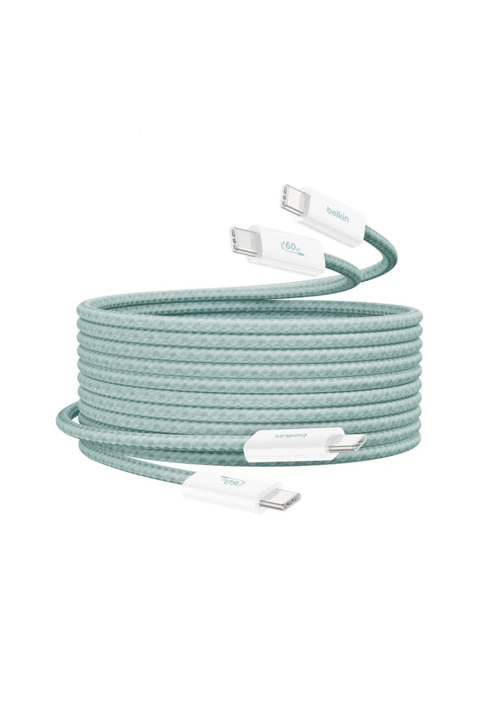Belkin｜BoostCharge USB-C 至 USB-C 編織連接線（60W/1.5米/2件裝）