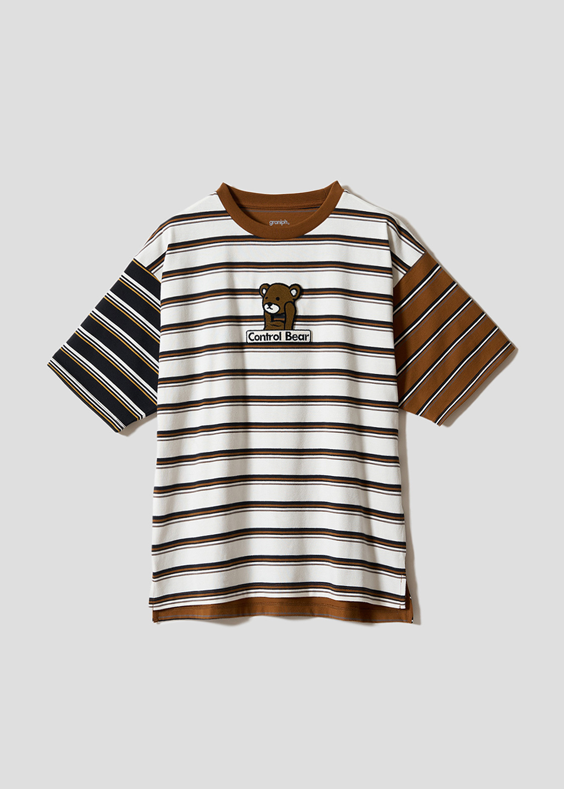 日本預訂 graniph GH Control Bear | Striped Oversized T-Shirt