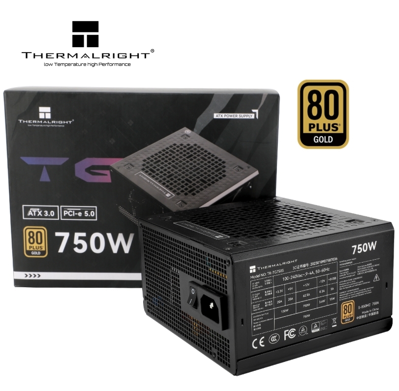 Thermalright TG750S - ATX3.0 Gold 非模組化電源供應器 火牛 (黑色/白色)