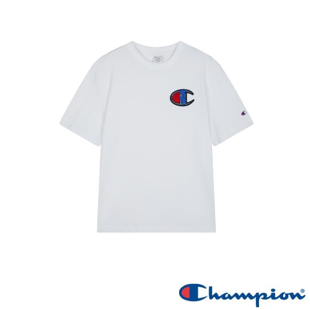 男款-CAMPUS 刺繡短袖TEE-白色(U6BSSSM523M-101)