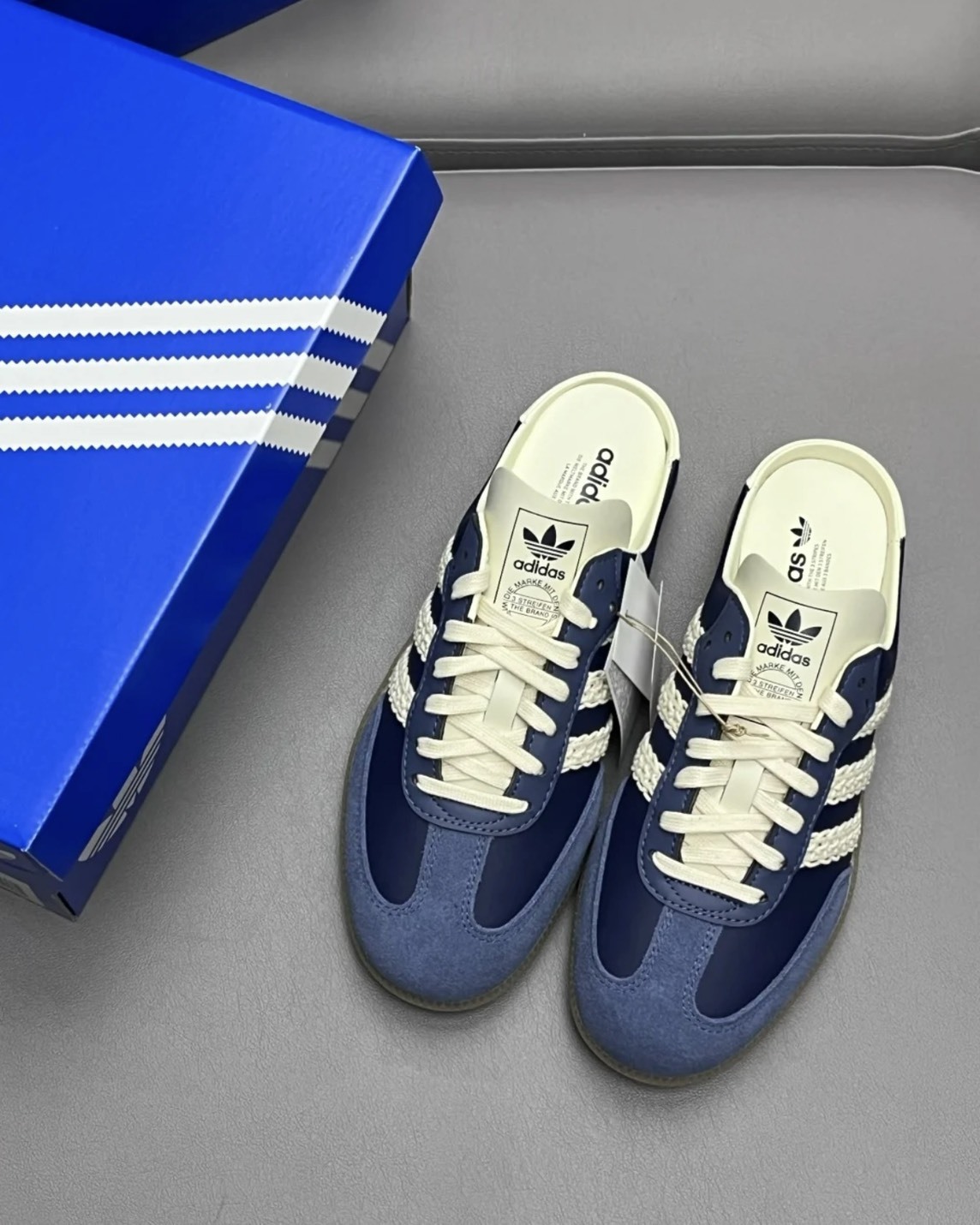 【預購】ADIDAS ORIGINAL SAMBA MULE 編織穆勒鞋 夜靛藍 HP5053