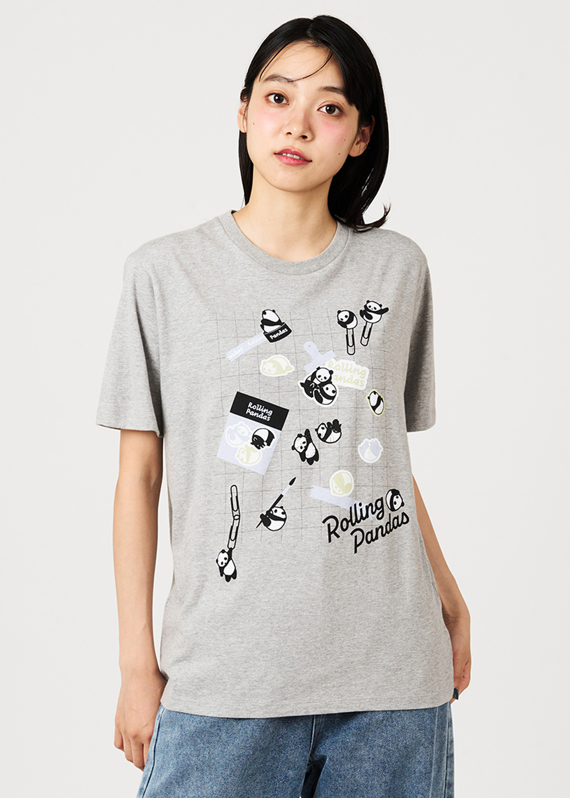 日本預訂 graniph GH Rolling Pandas Library | T-Shirt