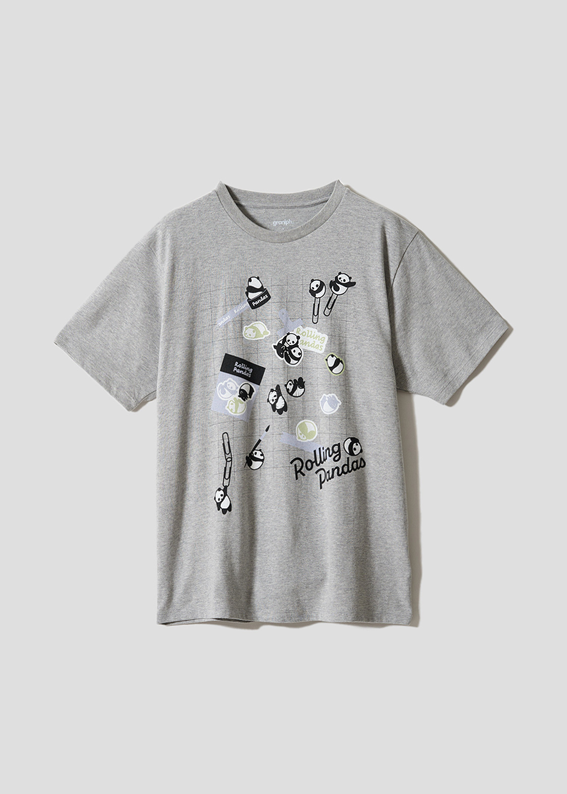 日本預訂 graniph GH Rolling Pandas Library | T-Shirt