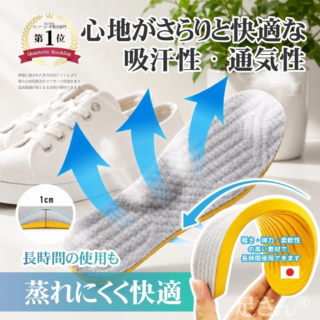 足さん®️3D重心平衡專利科技美姿體態鞋墊