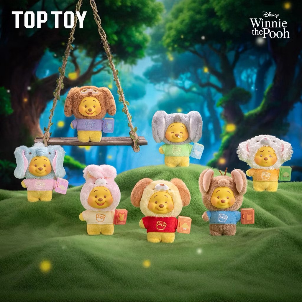 #預購 TOP TOY 小熊維尼動畫童話書系列 搪膠毛絨盲盒 共六款
