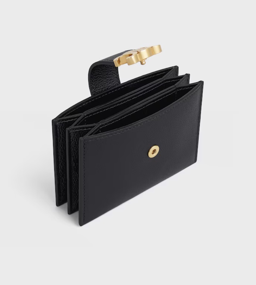 【2色入】Celine Accordeon Card Holder Nino in Supple Grained Calfskin