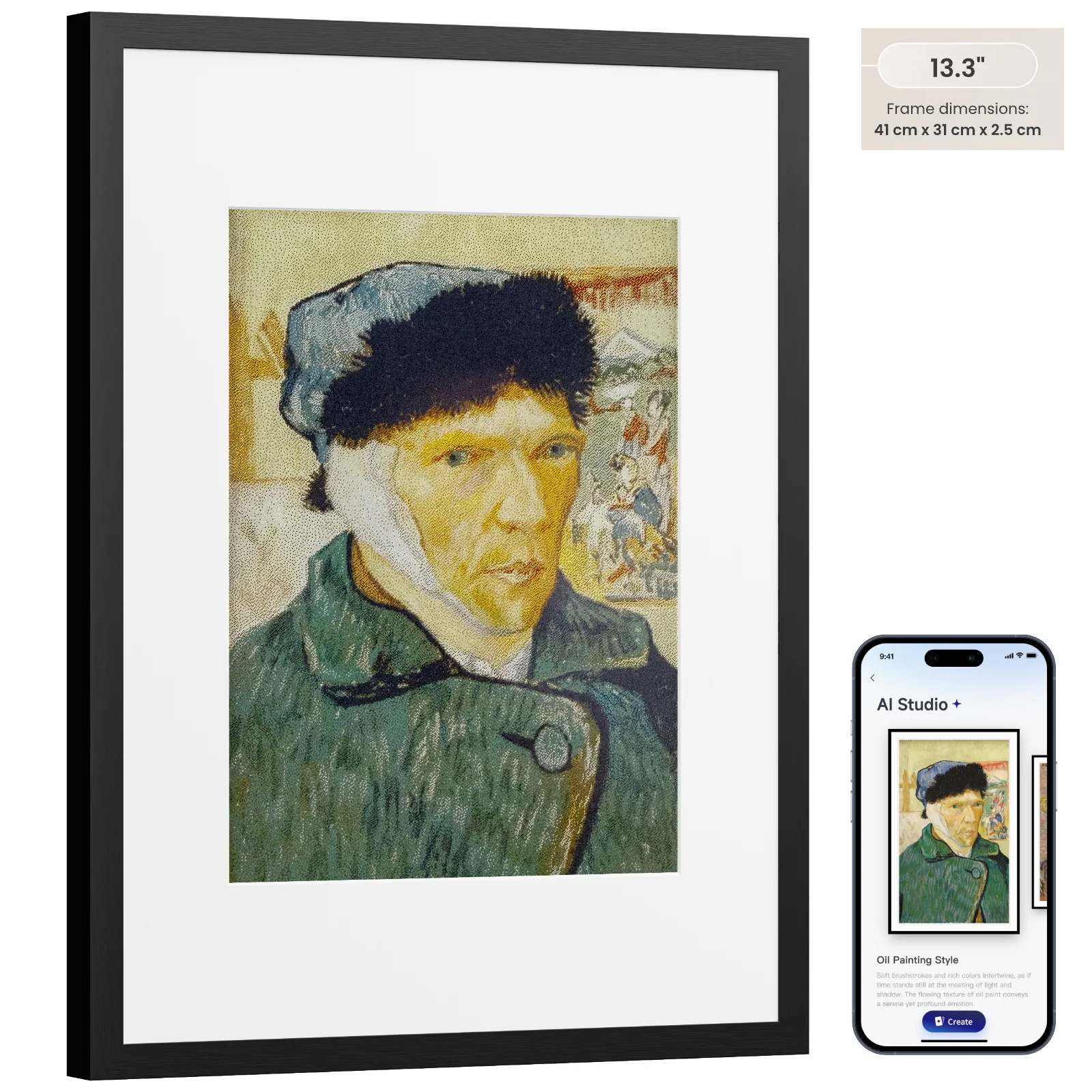 SwitchBot AI Art Frame 全彩電子紙面板藝術畫框｜7.3"／13.3"／31.5" 電子藝術顯示器