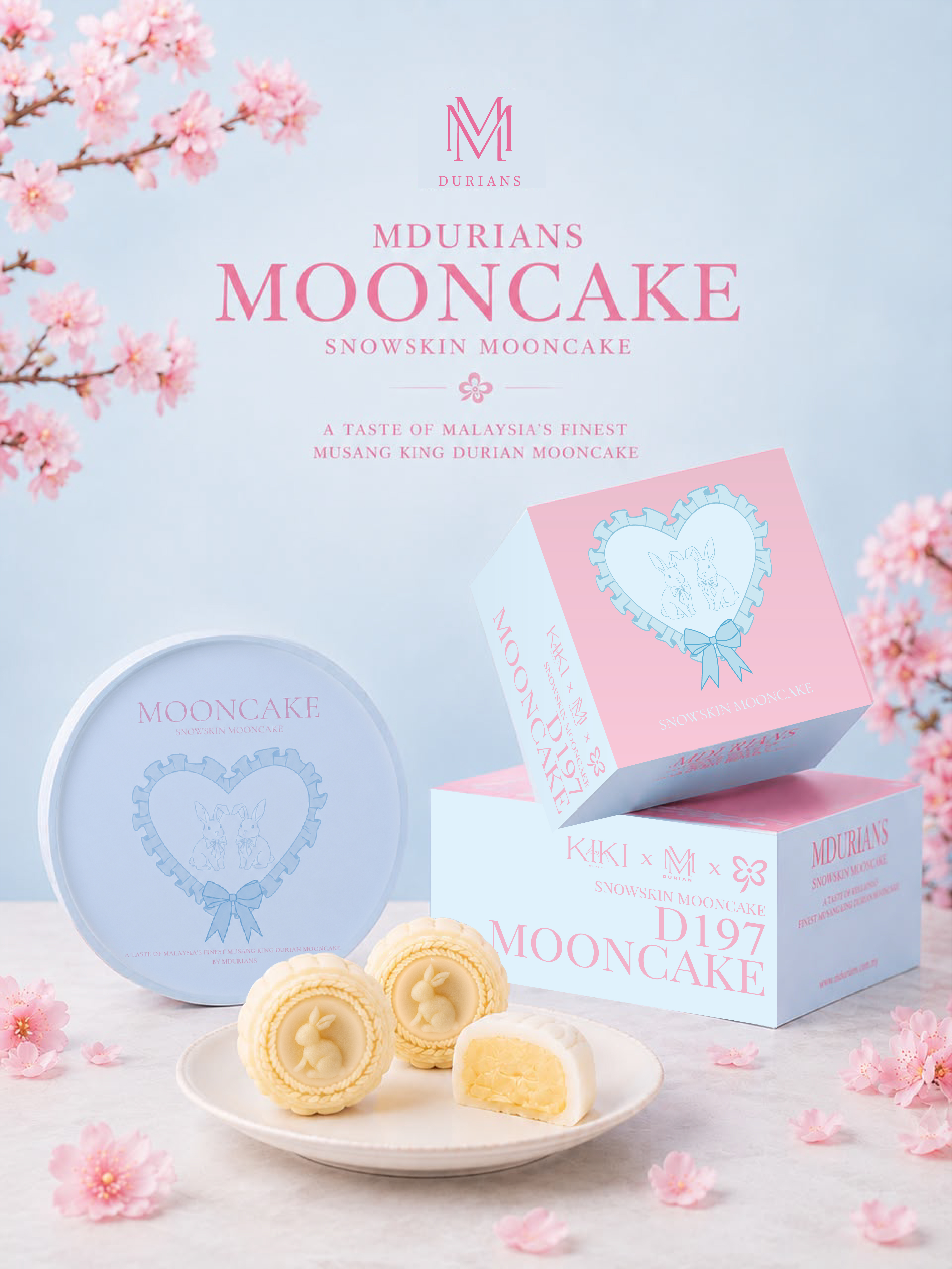 猫山王榴莲冰皮月饼  Musang King Snowskin Durian Mooncake