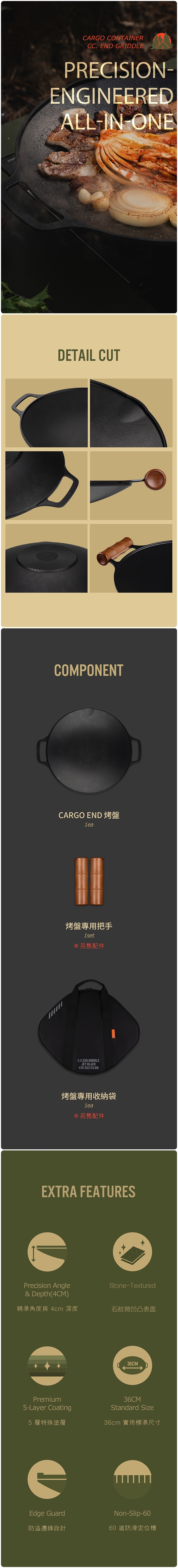 CARGO END 烤盤 含收納袋、把手