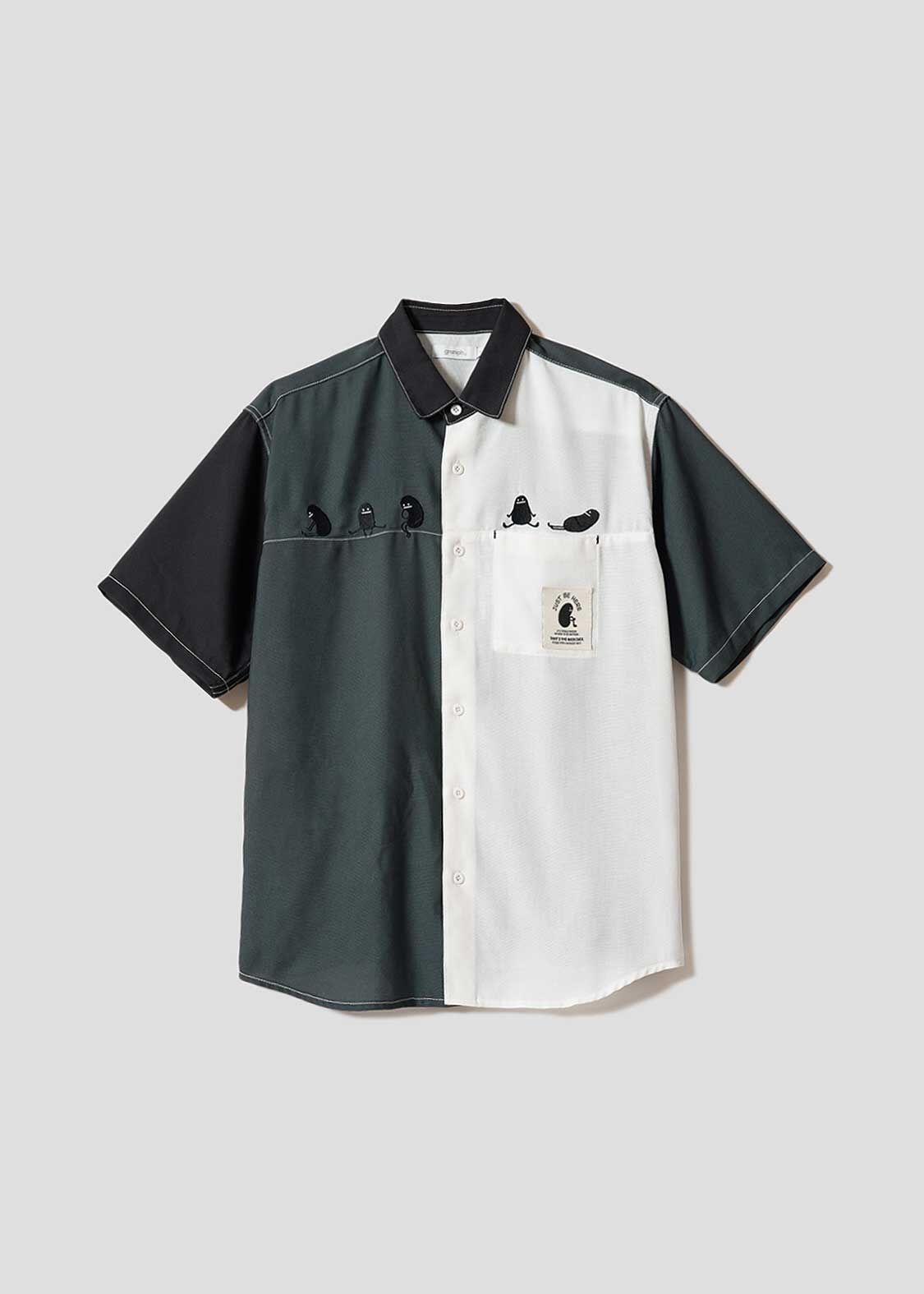 日本預訂 graniph GH Beautiful Shadow Just Be Here | Loose-Fit Short-Sleeve Shirt