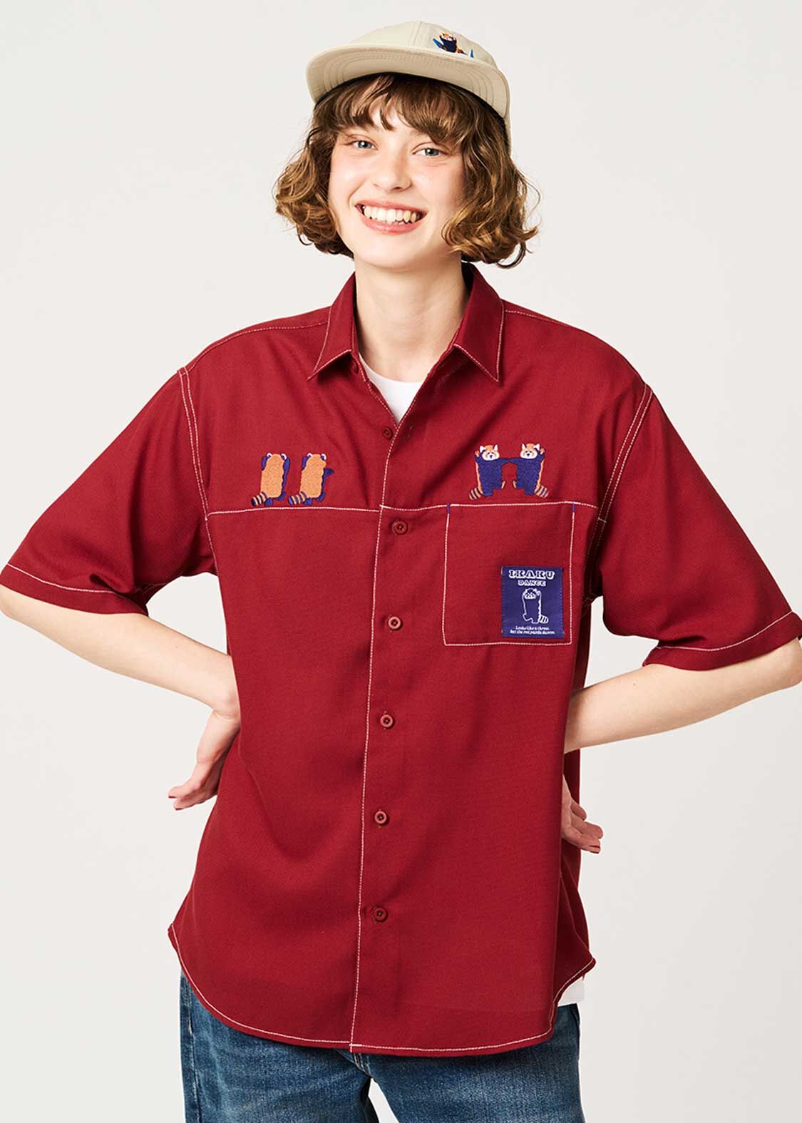 日本預訂 graniph GH Threat Display Dance | Loose-Fit Short-Sleeve Shirt