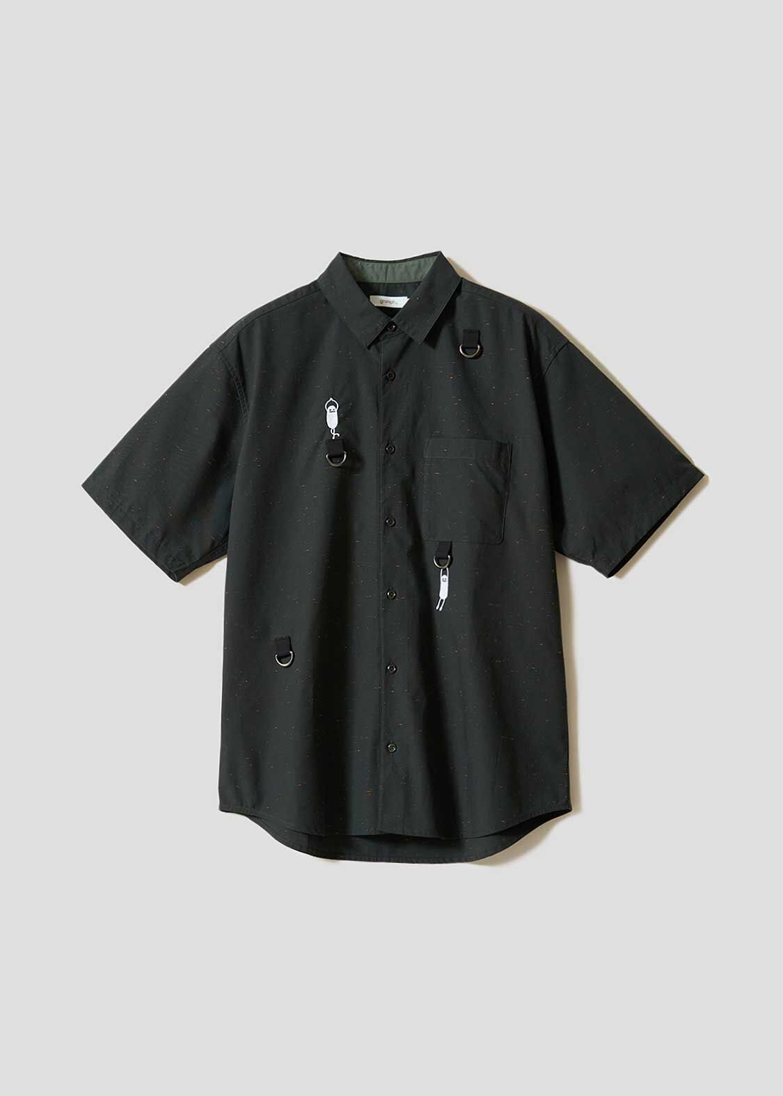 日本預訂 graniph GH Beautiful Shadow | Deco Loose-Fit Short-Sleeve Shirt