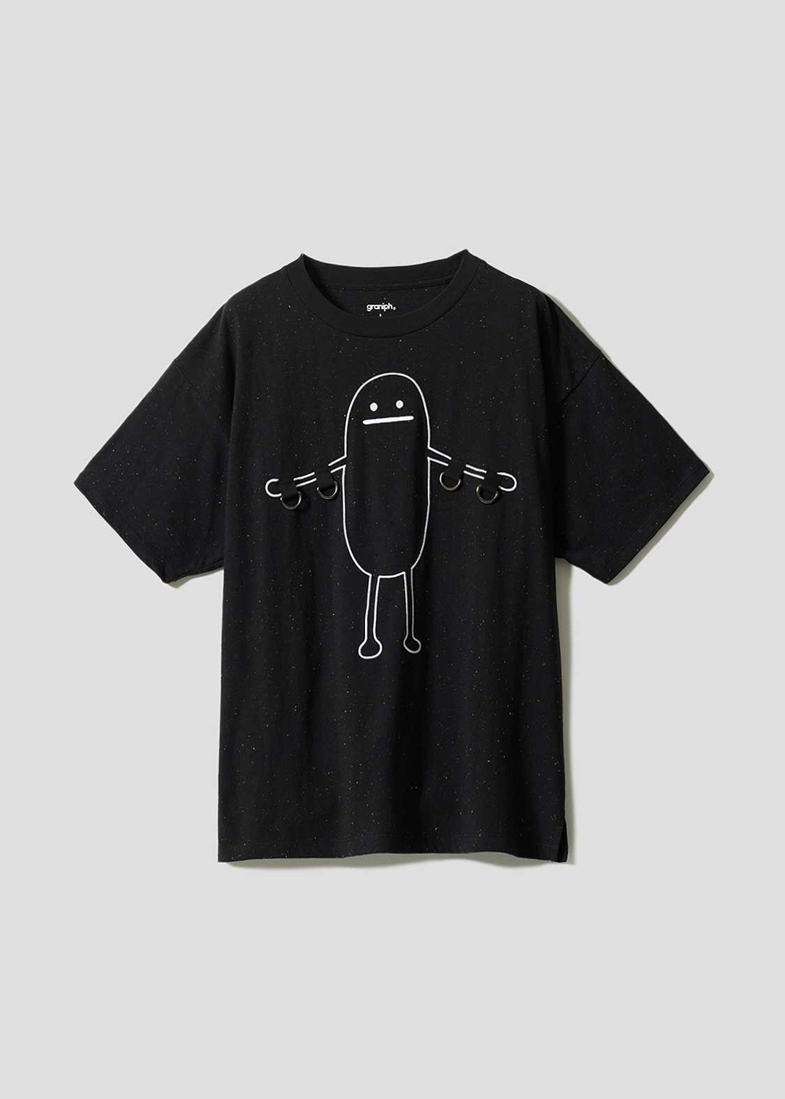 日本預訂 graniph GH Beautiful Shadow | Deco Oversized T-Shirt 黑