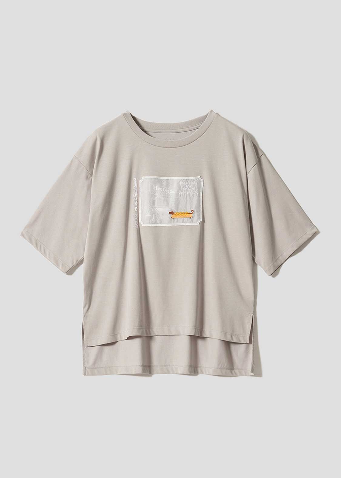 日本預訂 graniph GH Nagasugiru Inu Meets Hot Dog | Cropped T-Shirt COOL TOUCH  UV CUT