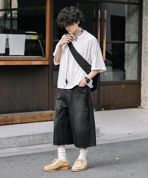 日本 Rocky Monroe Wide Denim Half Shorts [105426808]