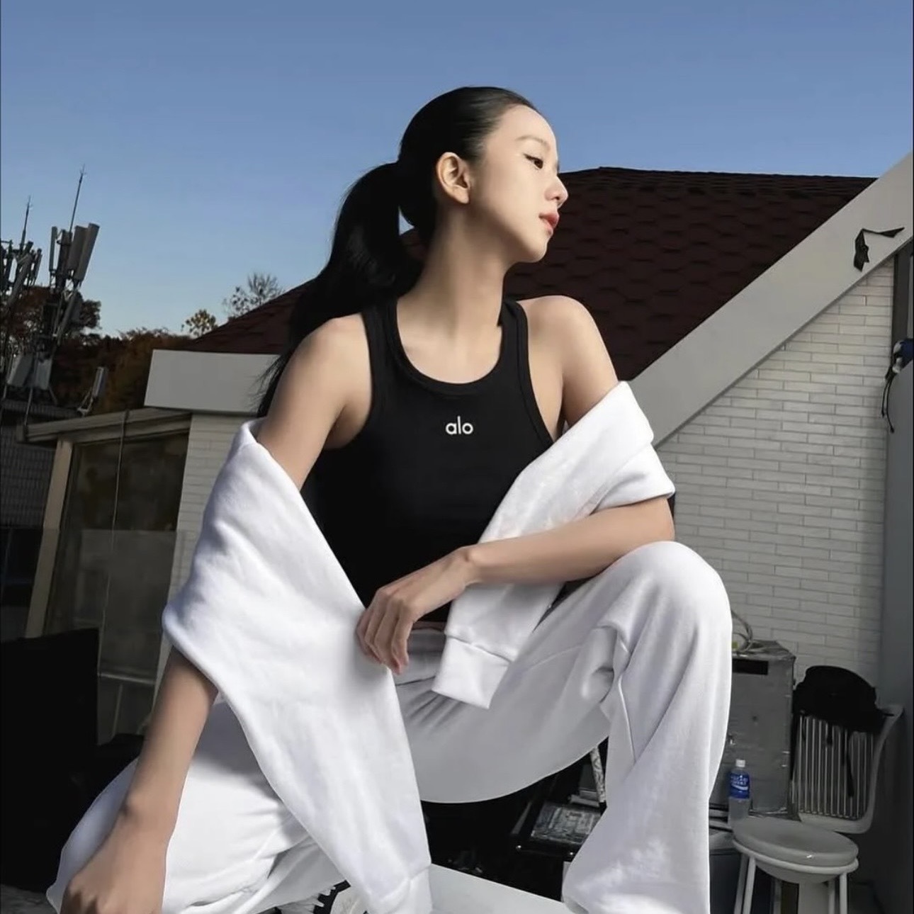 韓國連線🇰🇷ALO ASPIRE 羅紋針織背心 短版 四色 JISOO 寧寧同款 上衣