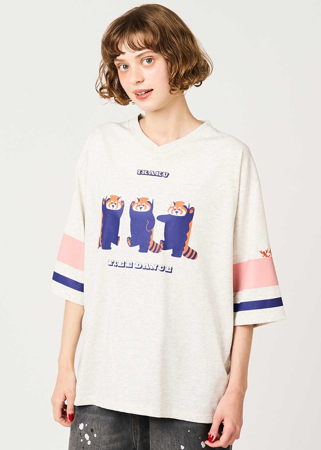 日本預訂 graniph GH Ikaku Dance | V-Neck Football T-Shirt COOL TOUCH