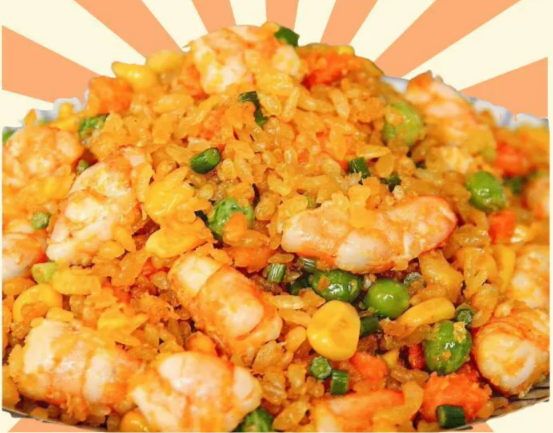 炒粉麵飯系列:黃金笑蝦蝦炒飯