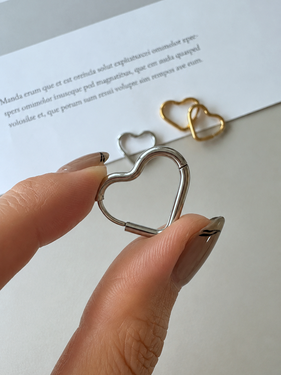 heart hoop pierce