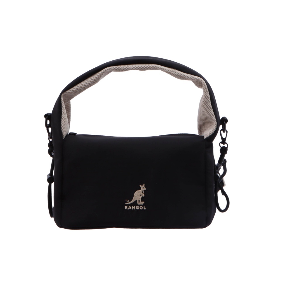 KANGOL 側背包 黑 水洗 尼龍 抽繩 手提 肩背包 6525170520