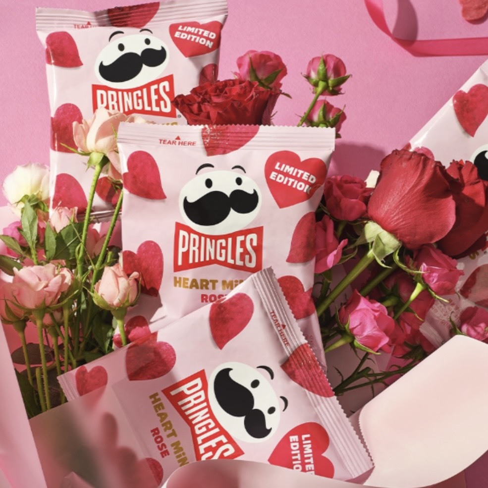 韓國 Pringles 品客 Heart Mini Roses 粉紅愛心洋芋片 35gX6包