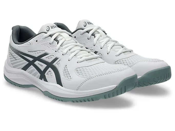 ASICS UPCOURT 6 白灰綠色 排球鞋/羽毛球鞋/手球鞋