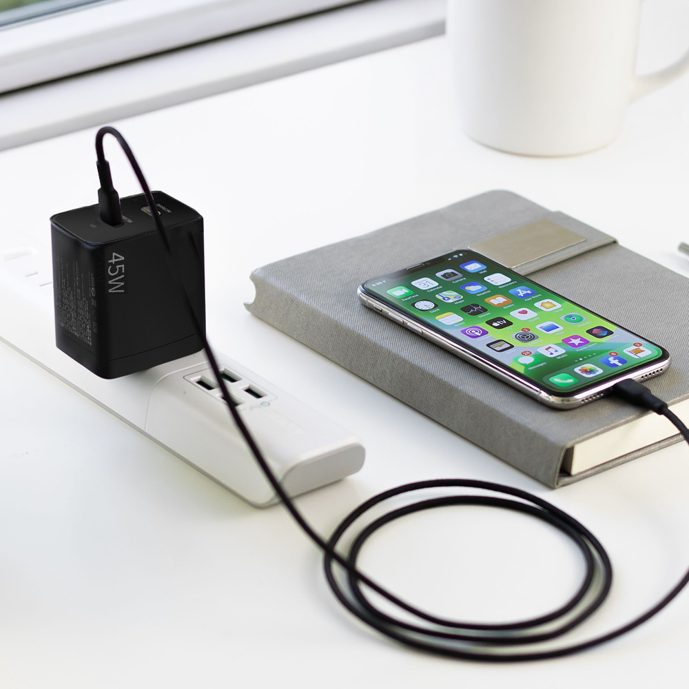 【amuok】45W GaN 雙Type-C PD3.0快速充電器