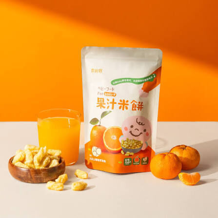 農純鄉 寶寶米餅|橘子果汁米餅 (40G/包)12m+