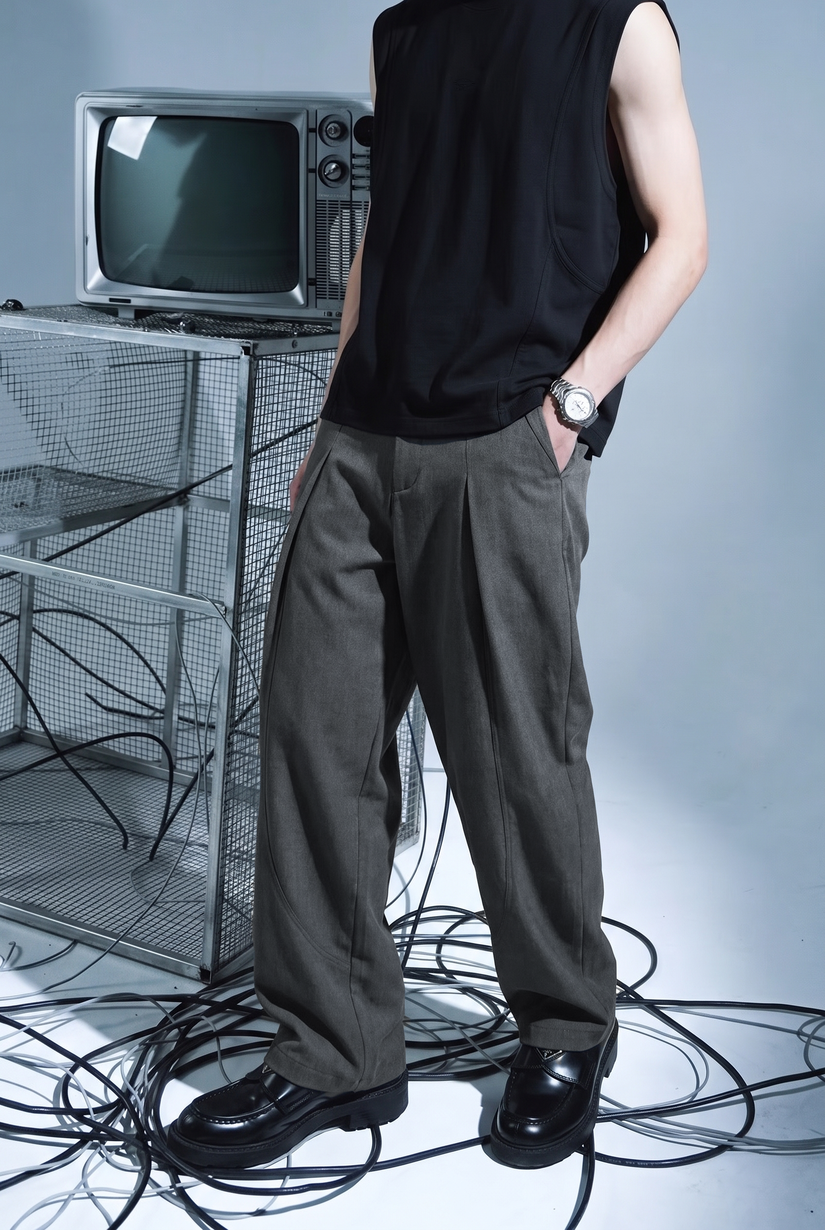 NETHOS N039 Dimensional Fold Trousers 西裝褲