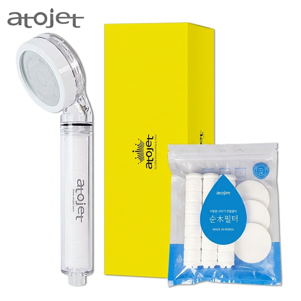 ATOJET |  (黃盒) 蓮蓬頭+圓形濾水片+長形濾水條- 各3p * Jennie推薦款