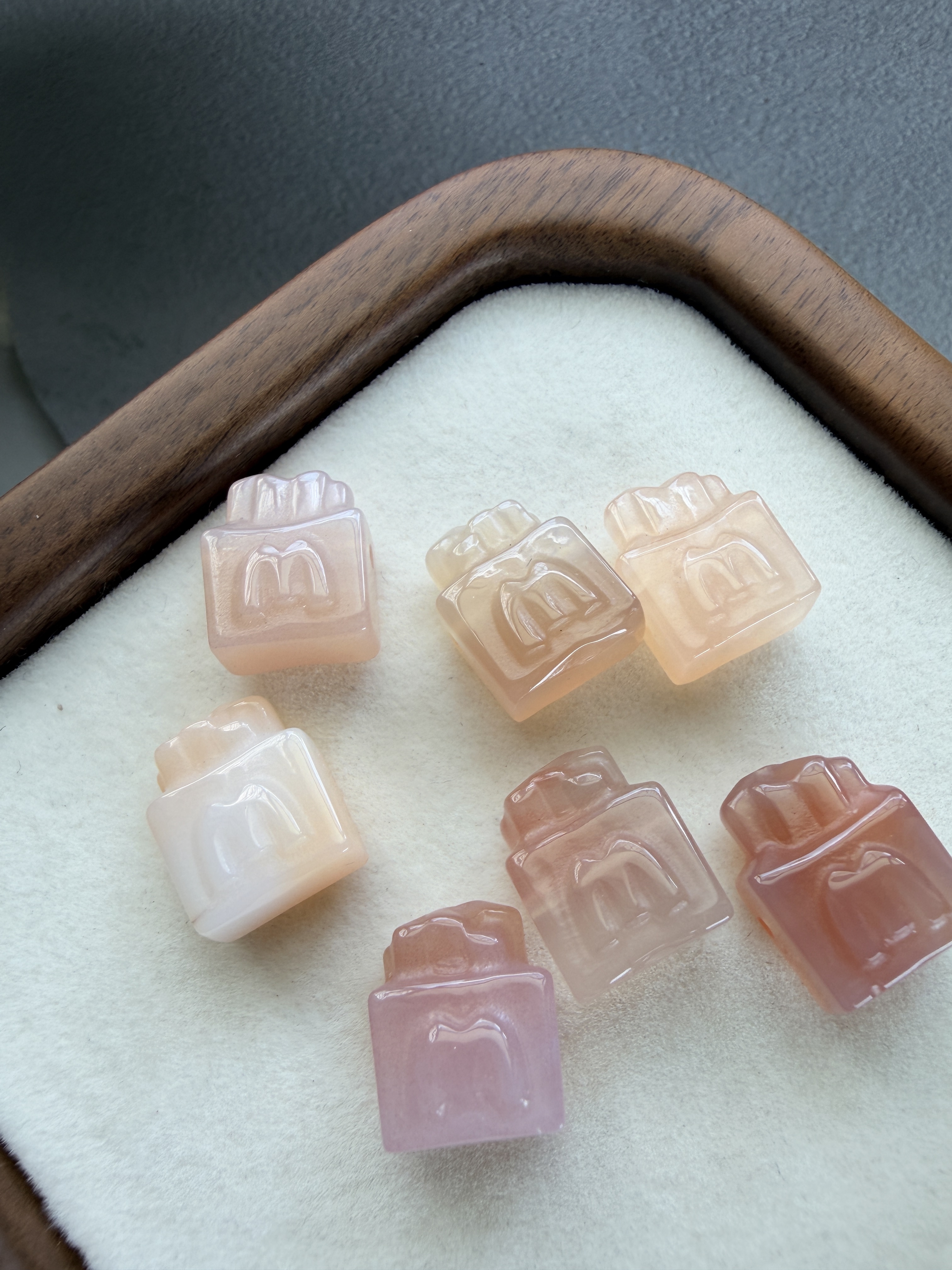 天然瑪瑙薯條通孔 DIY配件｜平安吉祥