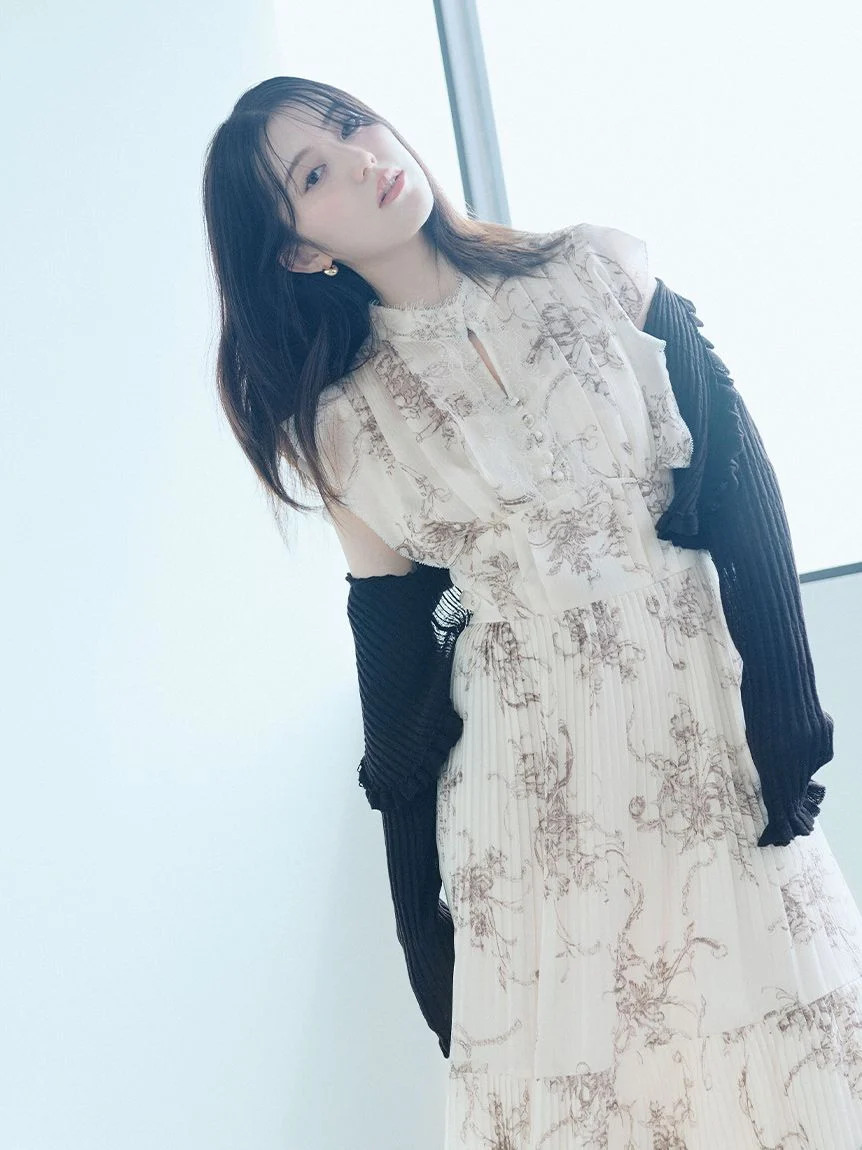 [預購]SNIDEL 簡約羅紋透膚針織開襟外套