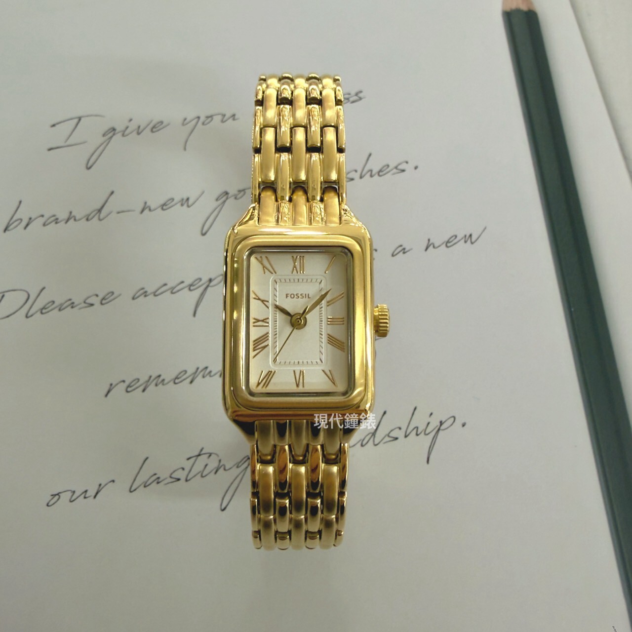 【FOSSIL】Raquel 爵士女伶復古女錶(金)  ES5467 18mm 現代鐘錶