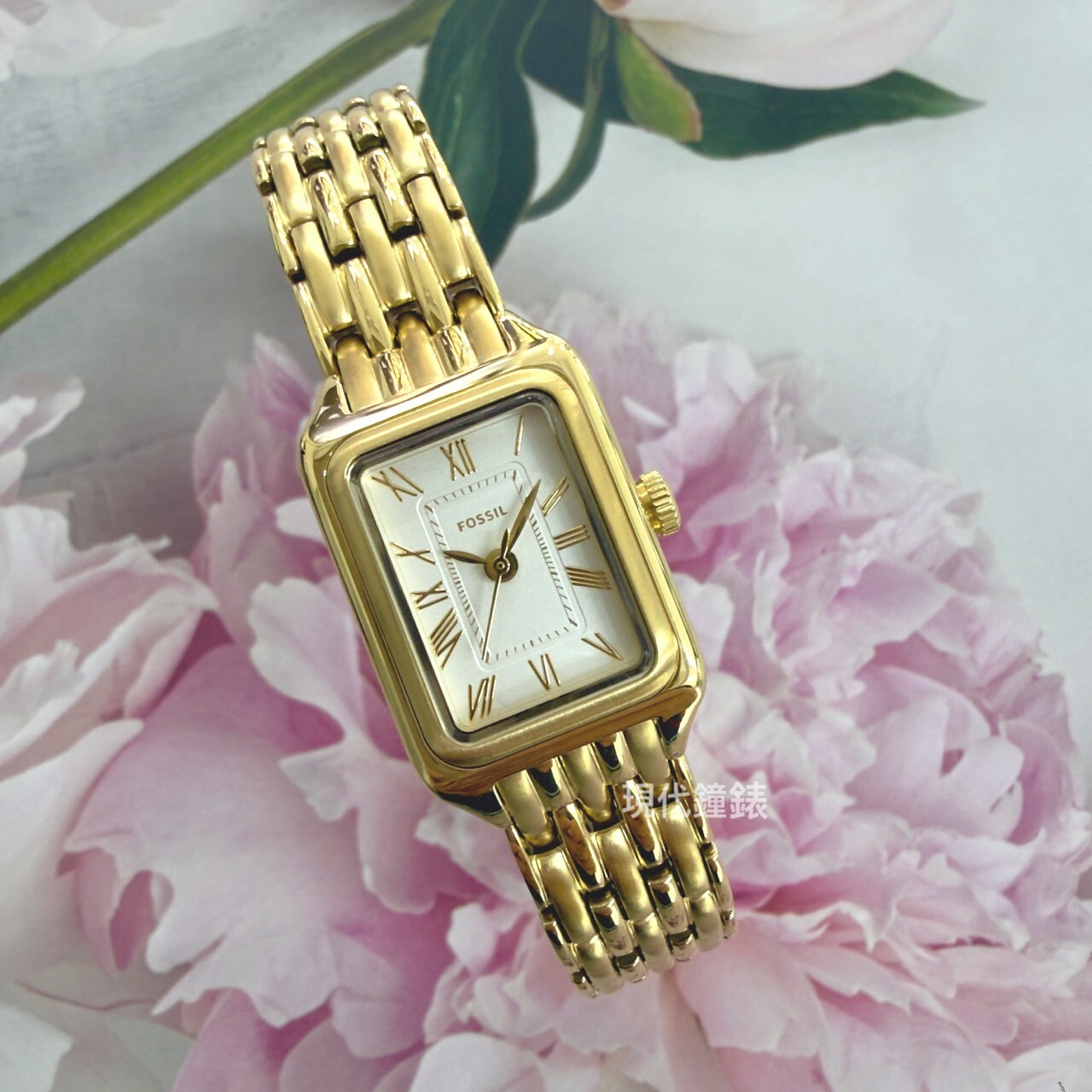 【FOSSIL】Raquel 爵士女伶復古女錶(金)  ES5467 18mm 現代鐘錶