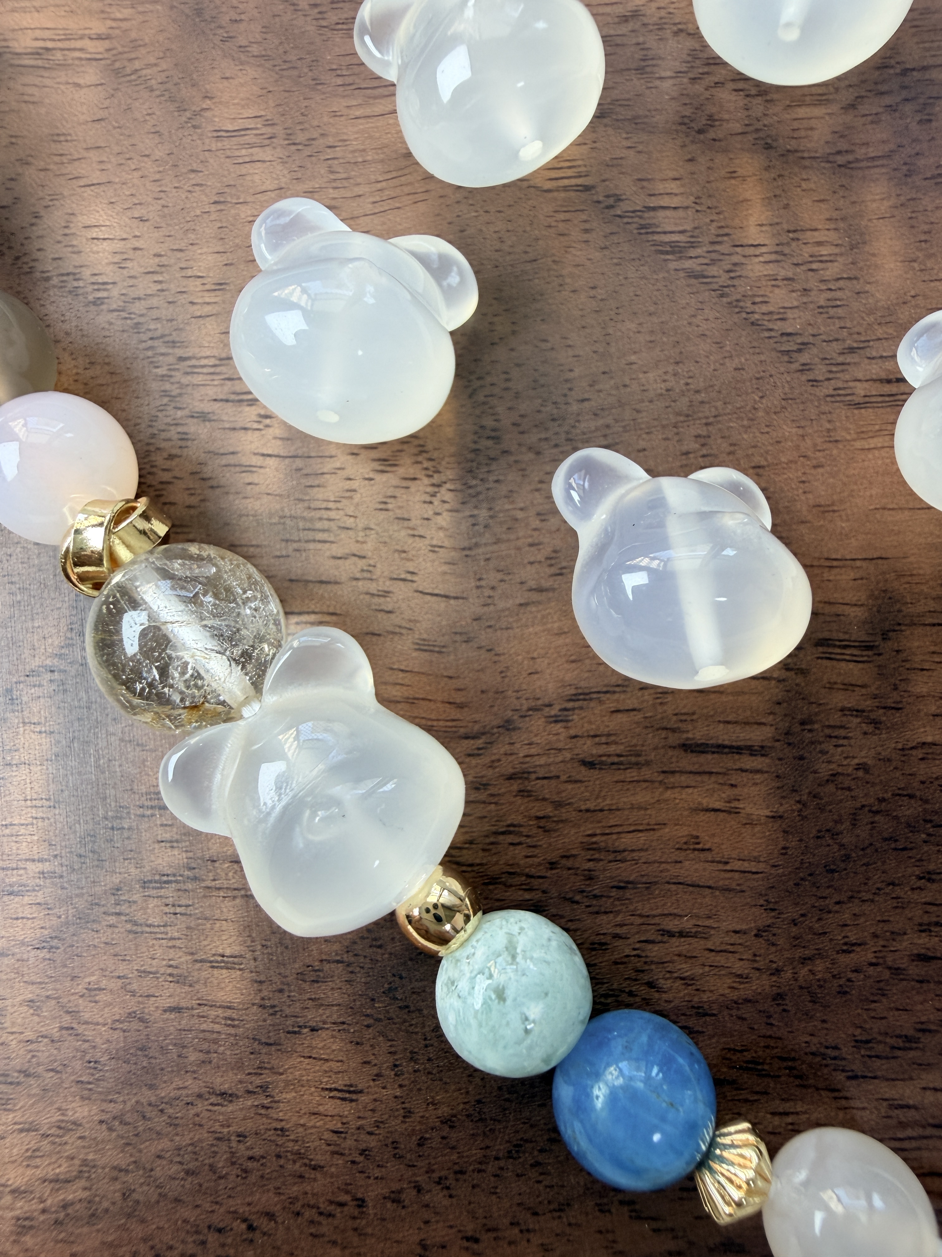 天然瑪瑙熊頭🐻 DIY通孔｜平安吉祥