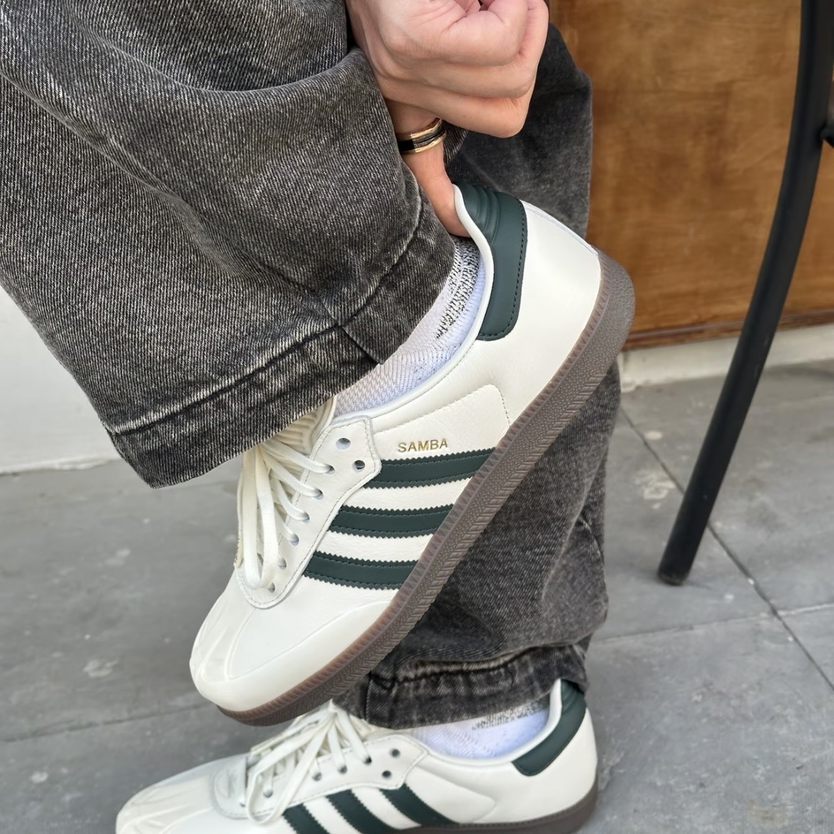 BAPExADIDAS SAMBA 米白綠 "WORLD CUP PACK"聯名款 休閒鞋 KJ8852