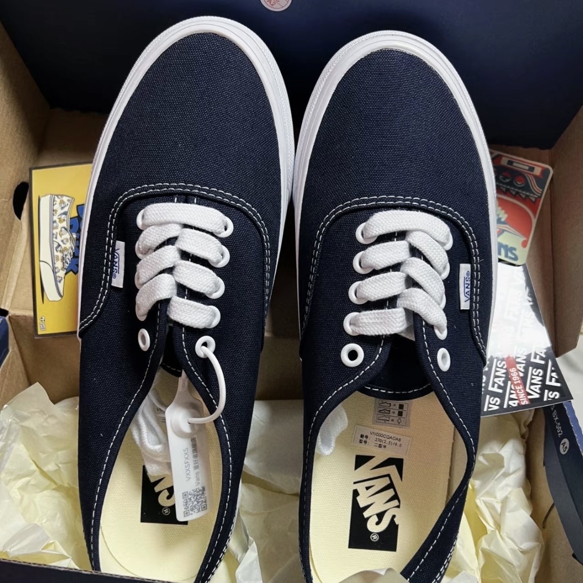 VANS PREMIUM AUTHENTIC 44 午夜藍 帆布鞋 經典 休閒鞋 VN000CQAOA8