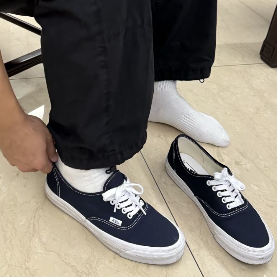 VANS PREMIUM AUTHENTIC 44 午夜藍 帆布鞋 經典 休閒鞋 VN000CQAOA8